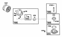 Oil Pump And Filter Assy Diagram and Parts List for 40A777-1221-01  Briggs and Stratton Engine